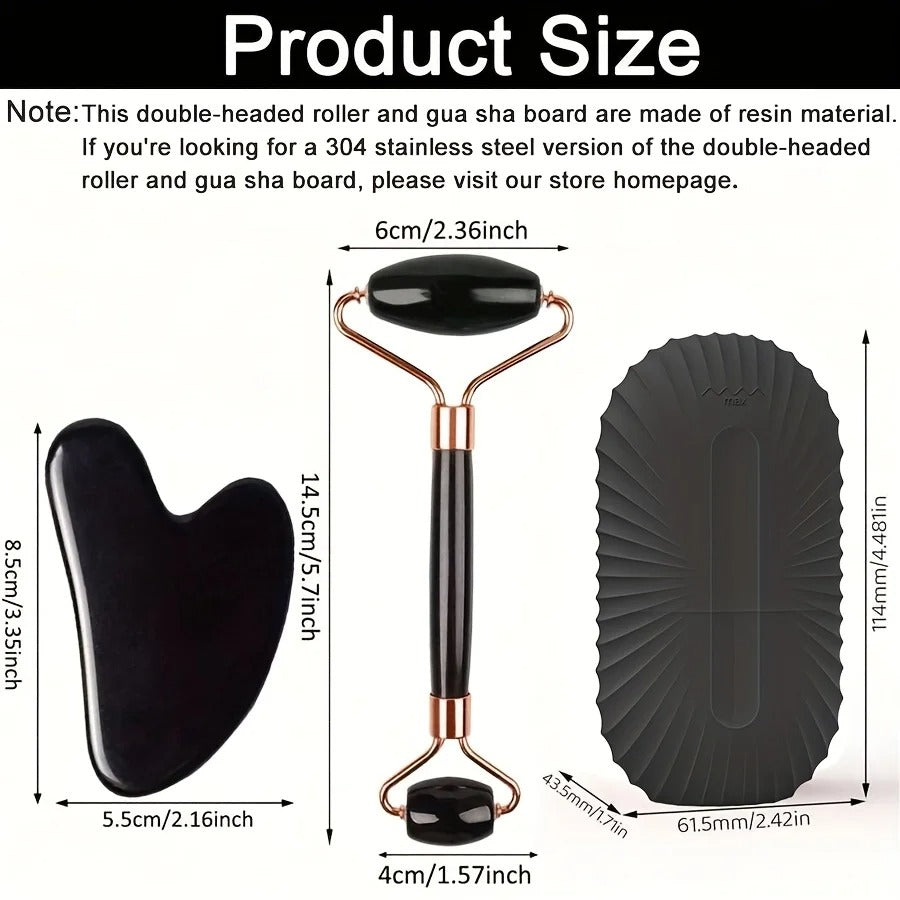 Roller + Gua Sha Set